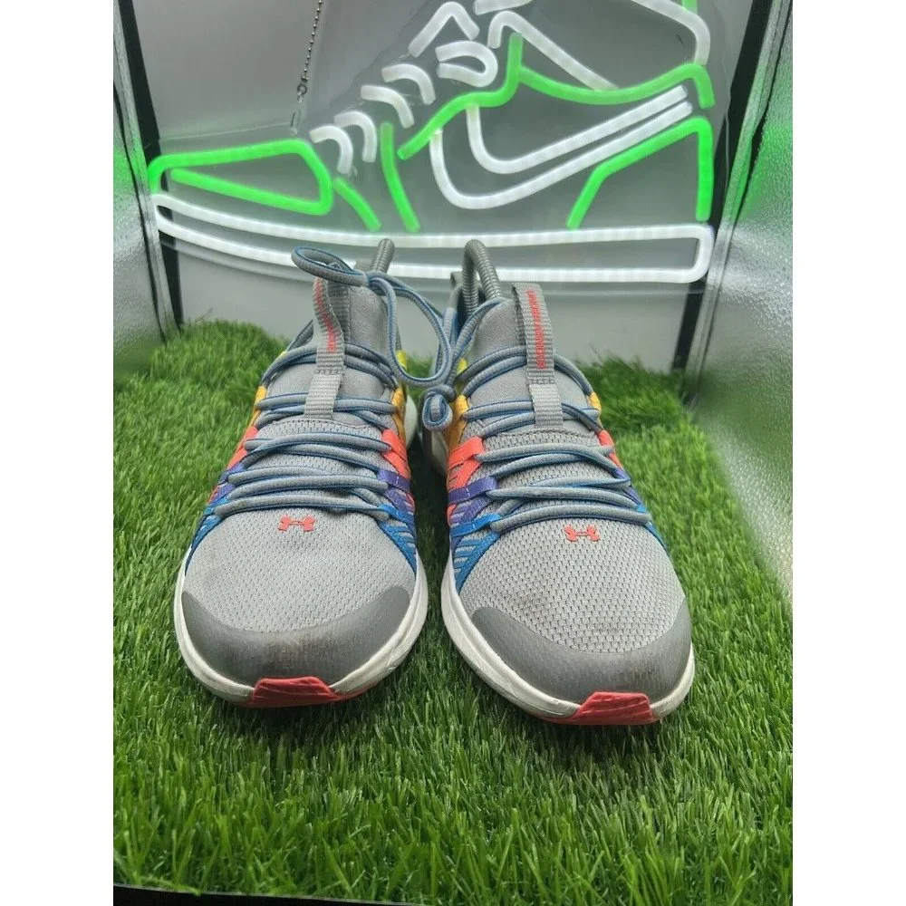 Under Armour Shoes Sz 7Y Infinity Running Athletic Sneakers Rainbow‎ 3020015-104